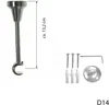 Gardinenstange mit Deckenhalterung I Metall Edelstahl Look Produktbild-Vorschau 2