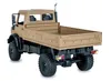 A toy model of a beige Mercedes-Benz Unimog U5023 truck, shown from a rear-diagonal angle against a white background. Produktbild-Vorschau