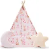 Mamabrum Kinder Tipi Zelt Rosa mit Matte, Kissen & LED – Produktbild-Vorschau 9