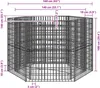 vidaXL Šestihranný gabionový zvýšený záhon 160 × 140 × 100 Náhled obrázku produktu 6