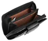 An open black leather wallet is shown against a white background. Anteprima dell’immagine prodotto