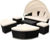 CASARIA® Sonneninsel Lounge Set ø226cm Polyrattan Faltbares Produktbild-Vorschau 2