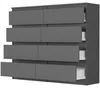Komoda 120 cm 8 zásuvek skříňka FRAMIRE R-120-S8 antracit Náhled obrázku produktu 7
