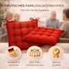 Betz 4 Stück Stuhlkissen mit Bändern - Sitzkissen für Außen Produktbild-Vorschau 4