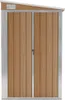vidaXL Anbauschuppen Braun 118x100x178 cm Verzinkter Stahl Produktbild-Vorschau 3