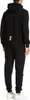 A person wearing a black tracksuit, viewed from the back. Produktbild-Vorschau