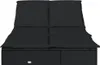 vidaXL Lehátko pre 2 osoby s vankúšom Black Poly Rattan Náhľad obrázku produktu 3