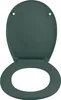 A dark green toilet seat and lid are shown in the open position against a white background. Produktbild-Vorschau