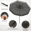 Collage of images showing details of a gray LED patio umbrella. Anteprima dell’immagine prodotto