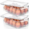 Vilde | Bac à oeufs - Avec couvercle - Transparent - 2 Voir les images du produit 1