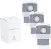A white box labeled "Disposable Dust Bag" and three disposable dust bags for a robot vacuum cleaner. Produktbild-Vorschau