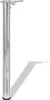 A single chrome table leg with a mounting plate is shown against a white background. Náhled obrázku produktu