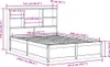 vidaXL Massivholzbett ohne Matratze Wachsbraun 135x190 cm Produktbild-Vorschau 8