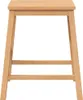 A single wooden bar stool shown from the front against a white background. Náhled obrázku produktu