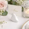 10 Stück Tischkartenhalter Herz weiß 3,6 × 4 cm – kleine Produktbild-Vorschau 2