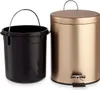 Berilo Treteimer - Metall - 12L - gold - 40 cm Produktbild-Vorschau 3