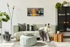 Leinwand Uhr Küche Wohnzimmer Bild 60x30 Wand Bild Wald Produktbild-Vorschau 4