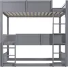 Merax Letto a castello 90x200 cm Letto triplo con rete a Anteprima dell’immagine prodotto 9