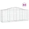 vidaXL Gabionen mit Hochbogen 4 Stk. 200x50x80/100 cm Produktbild-Vorschau 3