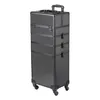 Kosmetikkoffer Trolley Schwarz 70L Schminkkoffer mit Rollen Produktbild-Vorschau 5