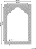 A diagram showing the dimensions of a decorative mirror frame. Náhľad obrázku produktu