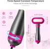 A collage showing a pet grooming tool and its features. Produktbild-Vorschau