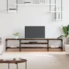 vidaXL TV skříňka Smoked Oak 201x35x45 cm Materiál dřevo a Náhled obrázku produktu 2
