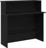 A black wooden bar counter with shelves. Podgląd zdjęcia produktu