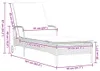 vidaXL Sonnenliege mit Rollen und Auflage Beige Poly Rattan Produktbild-Vorschau 8