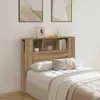 vidaXL Kopfteil mit Ablagen Artisan-Eiche 120x19x104,5cm Produktbild-Vorschau 2