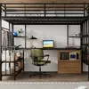 A loft bed with a desk and chair underneath, set up in a room. Náhled obrázku produktu