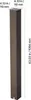 A single metal post with dimensions indicated by text overlays. Voir les images du produit