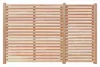 A wooden fence panel with horizontal slats. Produktbild-Vorschau