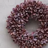 Moderner Kranz aus Bakuli in Mauve, ca. 20 cm Durchmesser, Produktbild-Vorschau 2
