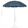 vidaXL Ombrellone blu 240 cm Anteprima dell’immagine prodotto 5