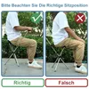 Schwarzer klappbarer Alu-Sitz, Trekkingstock: Außen, Produktbild-Vorschau 6