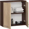 Mensola da Parete in Wenge e Rovere Sonoma con Ante Anteprima dell’immagine prodotto 2