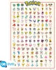 A poster featuring the first 151 Pokemon characters from the Kanto region, arranged in a grid. Produktbild-Vorschau