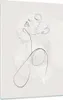 Bilder auf glas - Einteilig - Frau eins Linie - 50x70cm - Produktbild-Vorschau 1