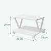 Supporto per stampante Relaxdays con rotelle, 2 ripiani, A Anteprima dell’immagine prodotto 4
