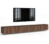 AX LIVING Barvo 3x100 TV Kommode Lowboard Dunkelbraun Produktbild-Vorschau 4