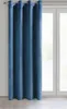 Záves s očkami tmavomodrý 140x250 cm 200 g/m2 moderný Náhľad obrázku produktu 12