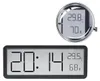Digitale Wanduhr Schwarz, 20 cm, mit Temperatur-, Produktbild-Vorschau 2
