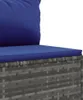 7-tlg. Garten-Lounge-Set mit Kissen Grau Poly Rattan Produktbild-Vorschau 7