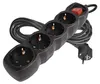 Steckdosenleiste 5 m / 4 Steckdosen / Schalter / schwarz / PVC / 1,5 mm2 Produktbild-Vorschau