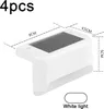Solar-Terrassenleuchten, 4er-Pack, weiße, wasserdichte Produktbild-Vorschau 2