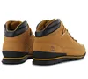 A pair of tan Timberland hiking boots shown from the back. Voir les images du produit