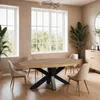 Zita Home Table de salle à manger danoise ovale - 190 cm - Voir les images du produit 1