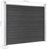 vidaXL Zaunelement Set WPC 872x146 cm Grau Podgląd zdjęcia produktu 16