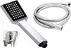 A shower head, flexible hose, and wall mount are displayed against a white background. Produktbild-Vorschau
